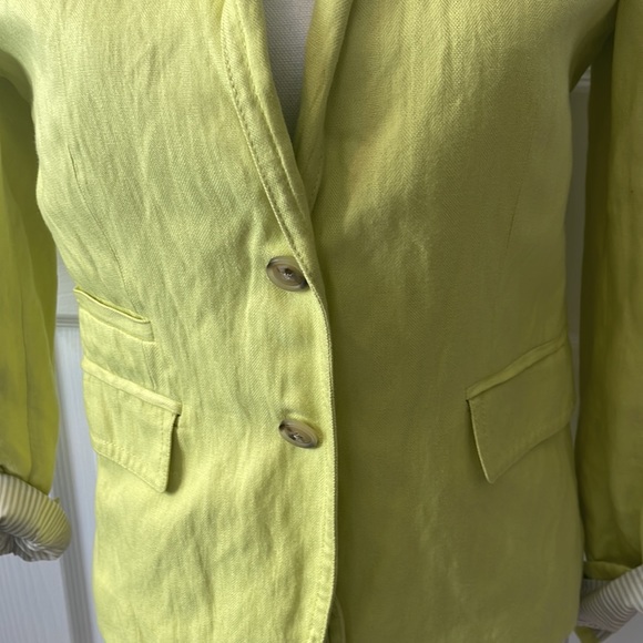 J. Crew schoolboy blazer yellow size 2 - Picture 3 of 4